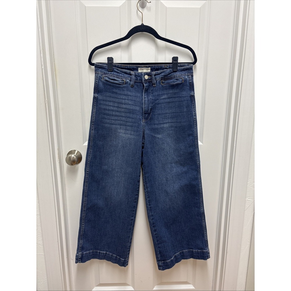 OAT New York Jeans Womens 10/30 Wide Leg Cropped Blue Denim  90s Y2k
